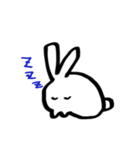 表情豊かなしろくろうさぎ（個別スタンプ：18）