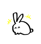 表情豊かなしろくろうさぎ（個別スタンプ：19）
