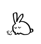 表情豊かなしろくろうさぎ（個別スタンプ：20）