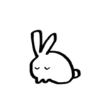 表情豊かなしろくろうさぎ（個別スタンプ：22）