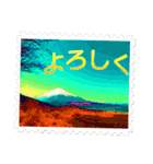 富士山を染めたよ（個別スタンプ：7）