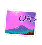 富士山を染めたよ（個別スタンプ：8）