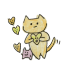 赤い傘の猫スタンプ（個別スタンプ：4）