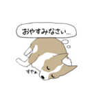 ぐうたら犬のスタンプ（個別スタンプ：1）