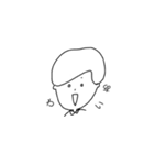 シンプルな人達。（個別スタンプ：1）
