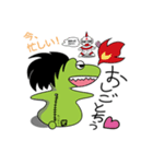 ヒーローとかいじゅう（個別スタンプ：1）