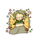 緑のモフモフスタンプ（個別スタンプ：33）