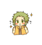 緑のモフモフスタンプ（個別スタンプ：34）