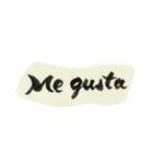 基本スペイン語 （書道）（個別スタンプ：4）