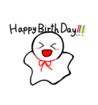 赤いリボンのてるてるぼうず（個別スタンプ：5）