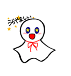 赤いリボンのてるてるぼうず（個別スタンプ：6）