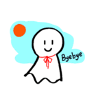 赤いリボンのてるてるぼうず（個別スタンプ：13）