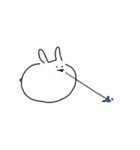 白玉うさぎ ”柏”（個別スタンプ：27）