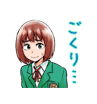 もぐささん（食い意地女子）（個別スタンプ：3）