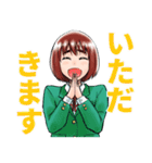 もぐささん（食い意地女子）（個別スタンプ：6）