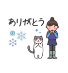 ヨガ with Cats 7（冬)（個別スタンプ：3）
