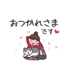 ヨガ with Cats 7（冬)（個別スタンプ：9）