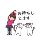ヨガ with Cats 7（冬)（個別スタンプ：15）
