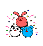 丸コロパンダウサギコアラ（個別スタンプ：3）