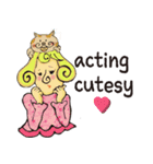 シュールなキャラのヘアースタイル（個別スタンプ：15）