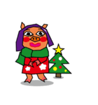 猪の娘の年末年始＆クリスマス（個別スタンプ：12）
