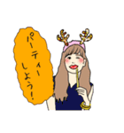 クリスマス女子たち（個別スタンプ：6）