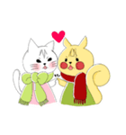 さしゃりす と ゆあにゃん（個別スタンプ：1）