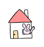 多くを語らないうさぎさんスタンプ パート2（個別スタンプ：12）