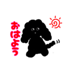 真っ黒わんわんスタンプ（個別スタンプ：1）