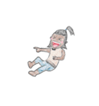 レツゴー！黒髪ロン毛くん★（個別スタンプ：2）