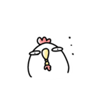 ニワトリ。（個別スタンプ：4）