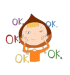 手書きで、栗子ちゃん。（個別スタンプ：1）