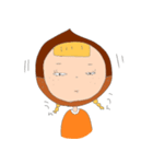 手書きで、栗子ちゃん。（個別スタンプ：6）
