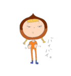 手書きで、栗子ちゃん。（個別スタンプ：9）