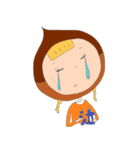 手書きで、栗子ちゃん。（個別スタンプ：11）