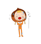手書きで、栗子ちゃん。（個別スタンプ：13）