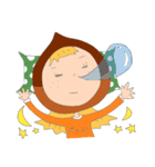 手書きで、栗子ちゃん。（個別スタンプ：15）