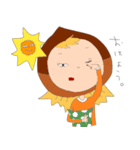 手書きで、栗子ちゃん。（個別スタンプ：16）