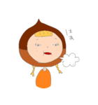 手書きで、栗子ちゃん。（個別スタンプ：17）