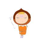手書きで、栗子ちゃん。（個別スタンプ：18）