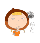 手書きで、栗子ちゃん。（個別スタンプ：19）