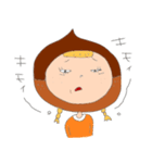 手書きで、栗子ちゃん。（個別スタンプ：23）