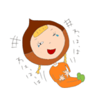 手書きで、栗子ちゃん。（個別スタンプ：26）