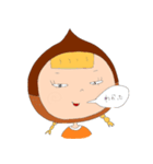 手書きで、栗子ちゃん。（個別スタンプ：29）