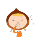 手書きで、栗子ちゃん。（個別スタンプ：40）