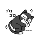 白黒ネコのなっちゃんのスタンプ（個別スタンプ：35）