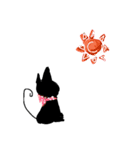 キュートなクロネコ（個別スタンプ：3）