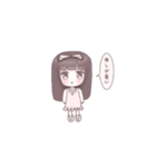 かわいい女の子とうさぎ。（個別スタンプ：2）