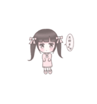 かわいい女の子とうさぎ。（個別スタンプ：5）