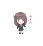 かわいい女の子とうさぎ。（個別スタンプ：9）